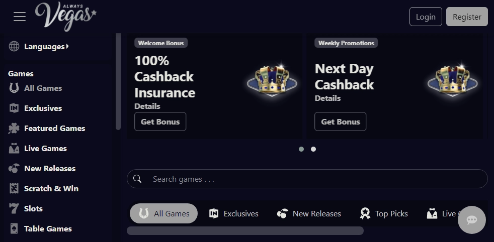 Always Vegas Casino Desktop screenshot